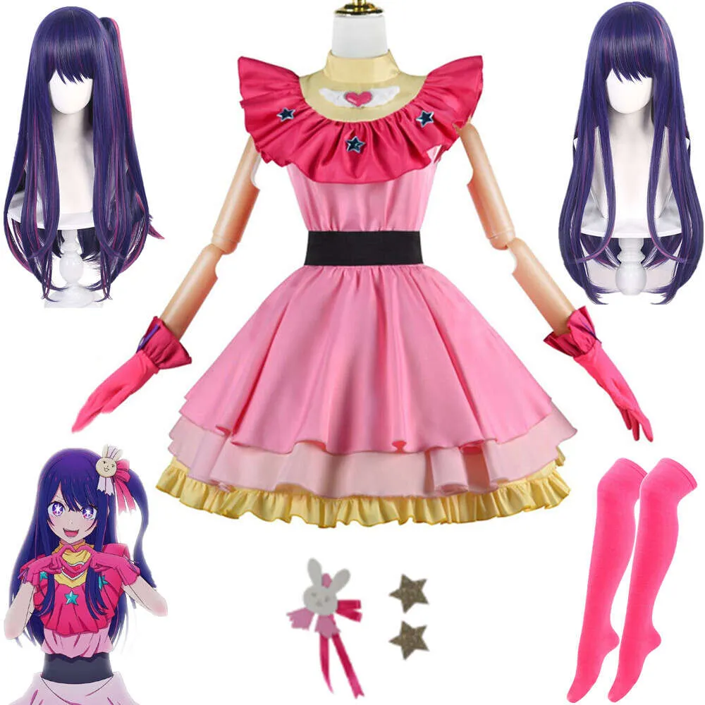 OSHI NO KO ai Hoshino Cosplay Costume Lolita sukienka spódnica Halloween karnawałowe ubrania anime dla dziewczynki womencosplay