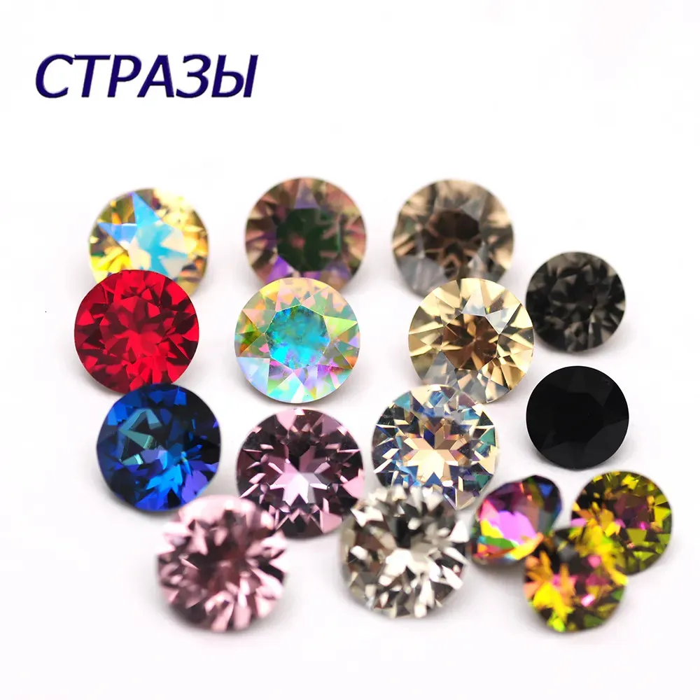 Glas CTPA3bI K9 Glas Diamant Ronde Steen 4567810mm Kegel Puntig Kristal Pointback Nail Art Steentjes DIY Sieraden Maken 231007