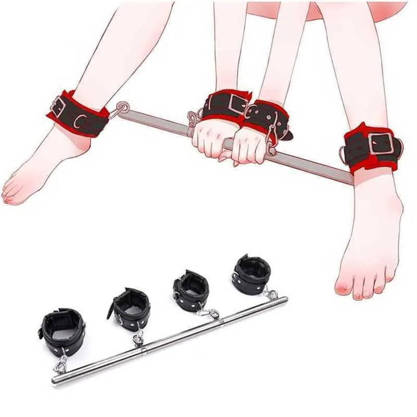 nxy giocattoli del sesso uomini BDSM Bondage Rimovibile in acciaio inossidabile Spreader Bar Manette Caviglia Schiavo Costumi Cosplay Adulti SM Giocattoli sessuali per coppie