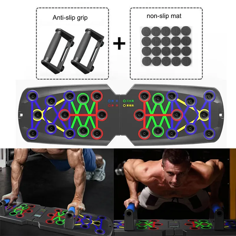 Pushups stoi Składana deska pompowa w domu Ćwiczenia Push Up Portable Sport Fitness Sprzęt bicepsów brzucha Brachii Trening klatki piersiowej 231007