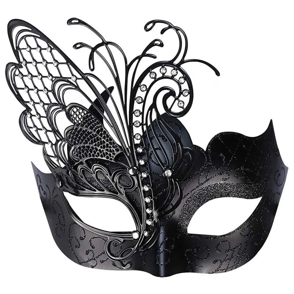DHgate.com:Exquisite Metallic Butterfly Masquerade Mask for
