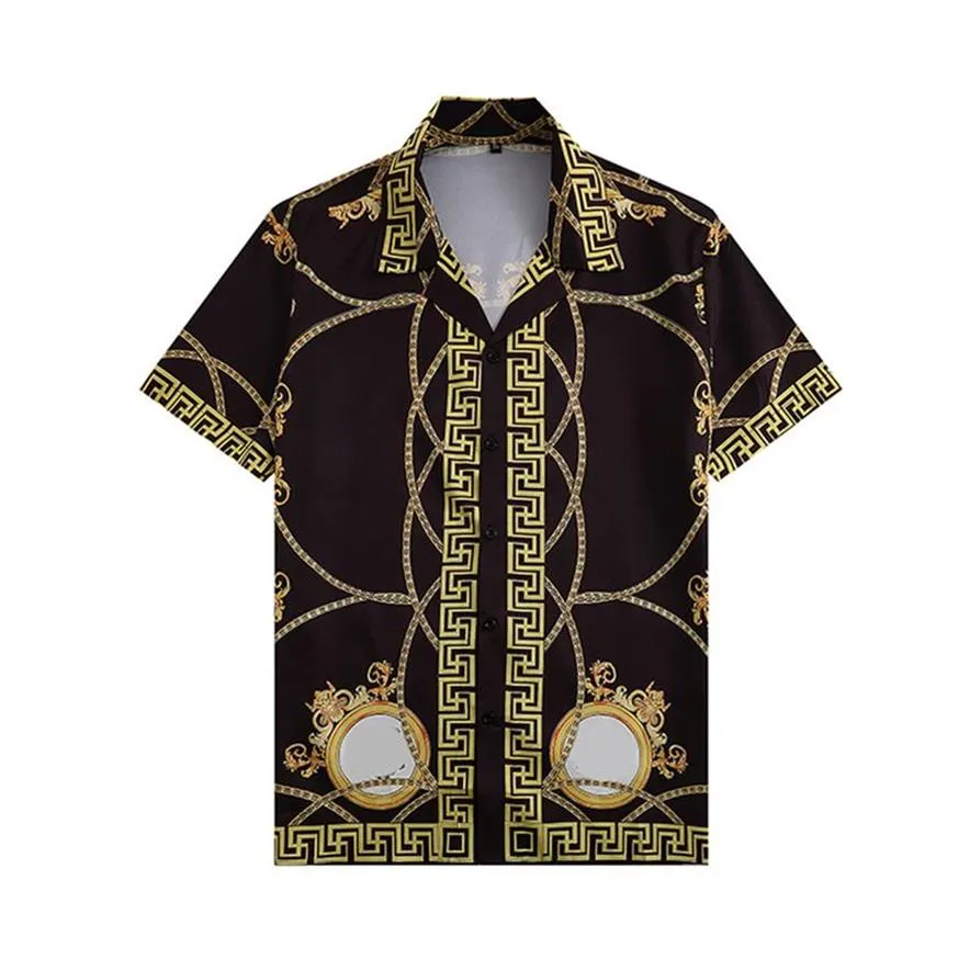 Neue Sommer -Designer -Shirts Herren Hawaii Silk Bowling Hemd Casual Shirts für Männer Luxus Kurzarm Shirt Shirt284u