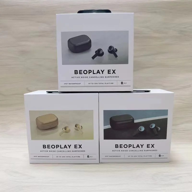 BEOPLAY EX 진정한 무선 이어 버드 TWS BLUETOOTH 5.2 이어폰 헤드셋 활성 소음 취소 이어폰