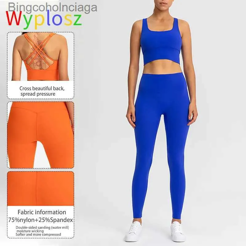 Active Set Wyplosz Yoga Set Sportwear Gym Clothing Women's Sport Suit Fitness Suit Tracksuit 2 -stycken Set High Elasticity Seamless Pants BRAL231007