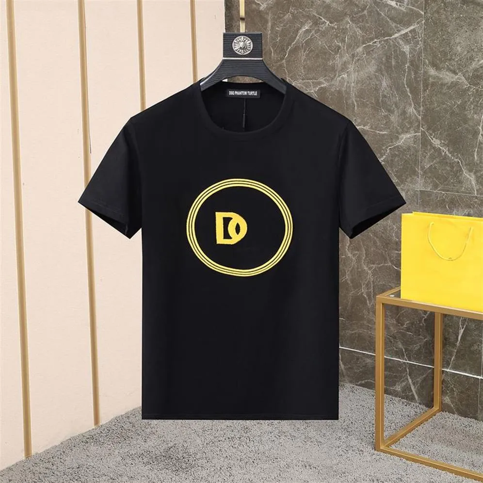 DSQ PHANTOM TURTLE Мужские футболки Хлопковая футболка с 3D D-принтом Мужские дизайнерские футболки Летняя мода Повседневная уличная одежда Tops242C