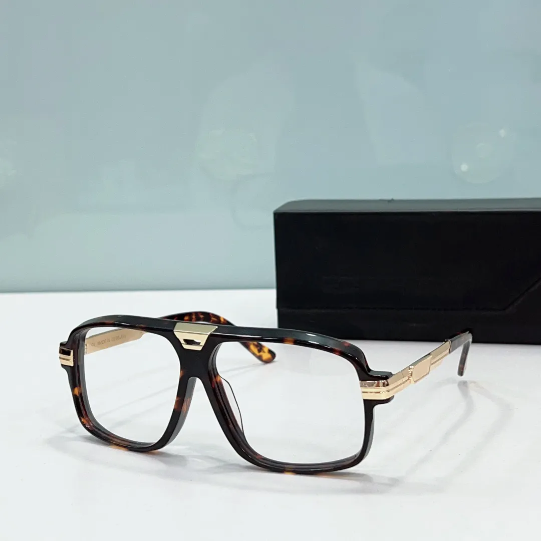 Tortoise Shell Eyeglasses Frames for Men Women Black Metal Optical Glasses with Clear Lenses