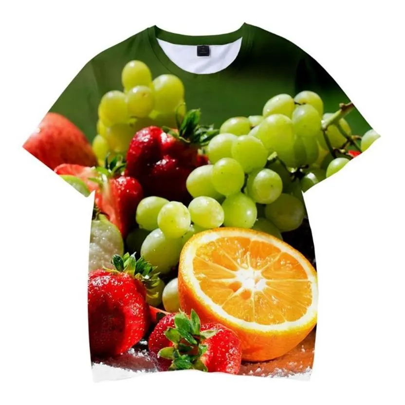 Camisetas informales de verano en 3D para hombre, camiseta con dibujo de fruta, camiseta de manga corta, pantalones cortos para hombre, ropa de calle para hombre, Hip Hop2414