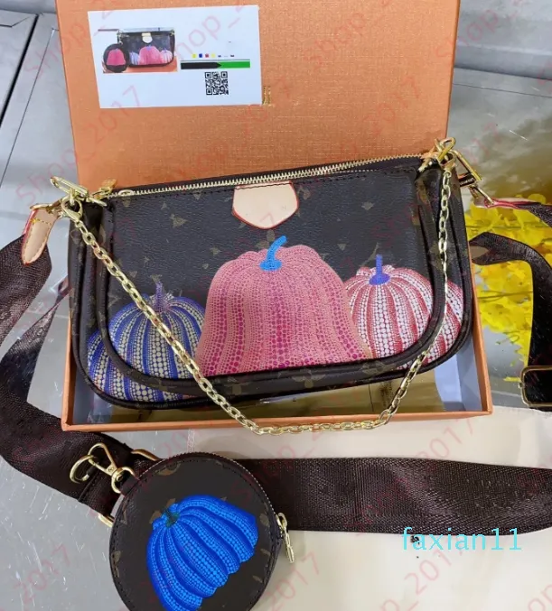 Multi Pochette Crossbody torebka na ramię moda dynia torba dla kobiet luksurys Makeup Messenger torebki