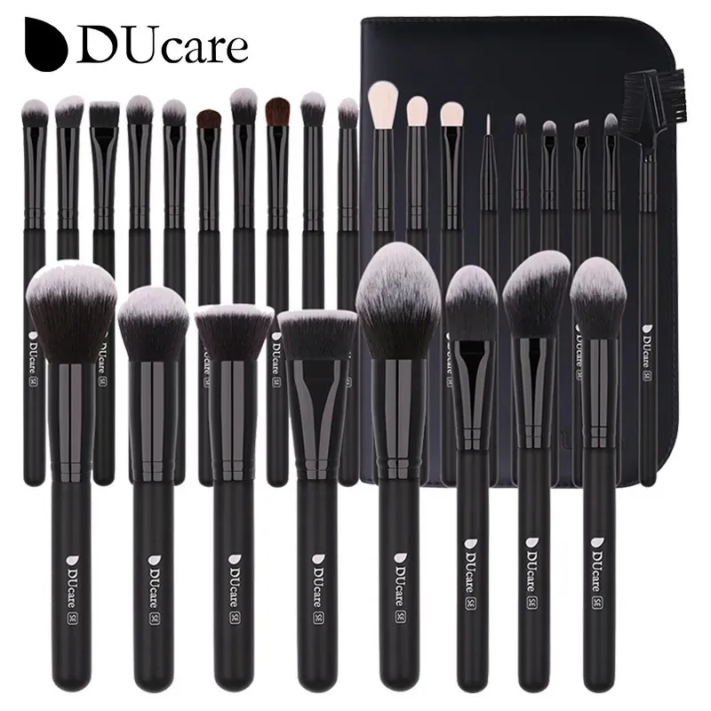 メイクアップツールDucare Black Makeup Brush Professional Eyeshadow Foundation Powder Soft Synthetic Hair Brushes Brochas Maquillaje 231006