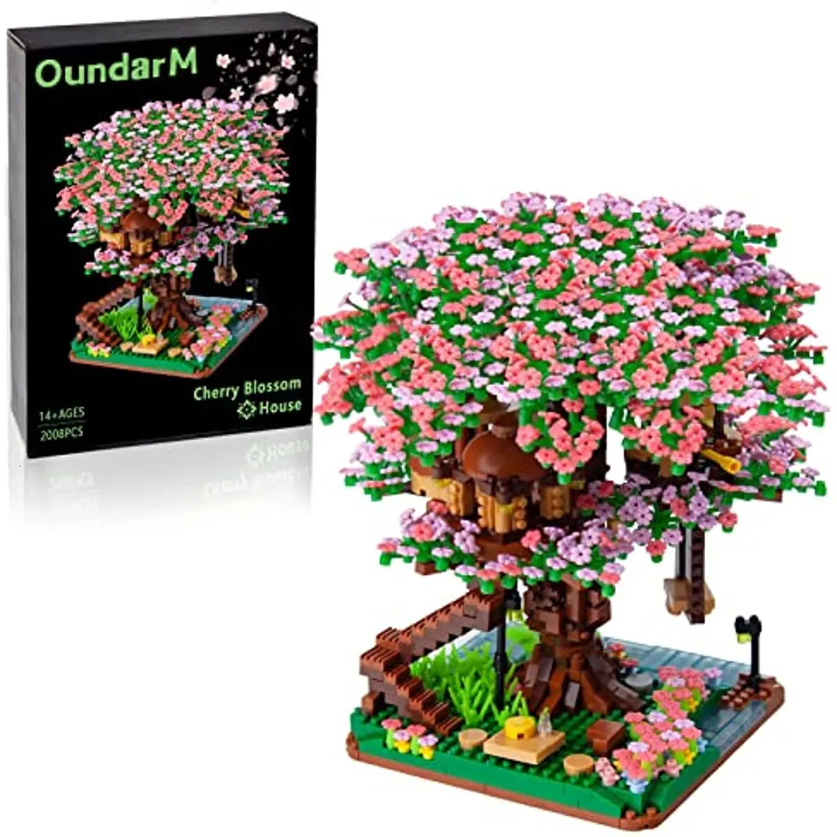 OundarM Ensemble de Blocs de Construction de Mini Arbre de Fleurs d