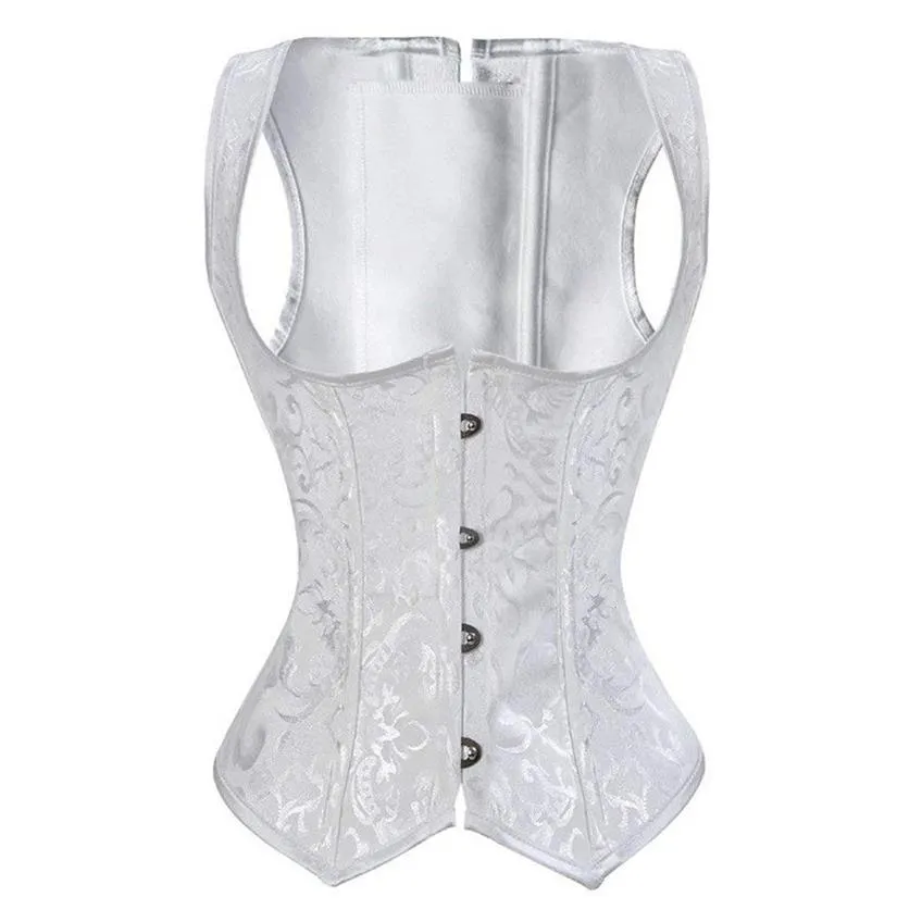 Underbust corset staal uitgebeend plus size vest basken korsetten en bustiers lingerie voor vrouwen top sexy corsetto schouderband275L