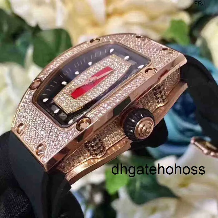 Richardmill Watch Milles Watch Richads Mile Watches Wristwatch Designer Luxury Mens Mechanical Richa Business Leisure RM007 Automatisk full diamantläppband Kvinnor