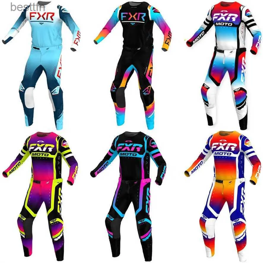 Autres vêtements FXR Motocross Set Gear Set Helium Dirt Bike Vêtements Hors Route Moto Vêtements Respirant MX Combo Suit TAILLE-40L231007