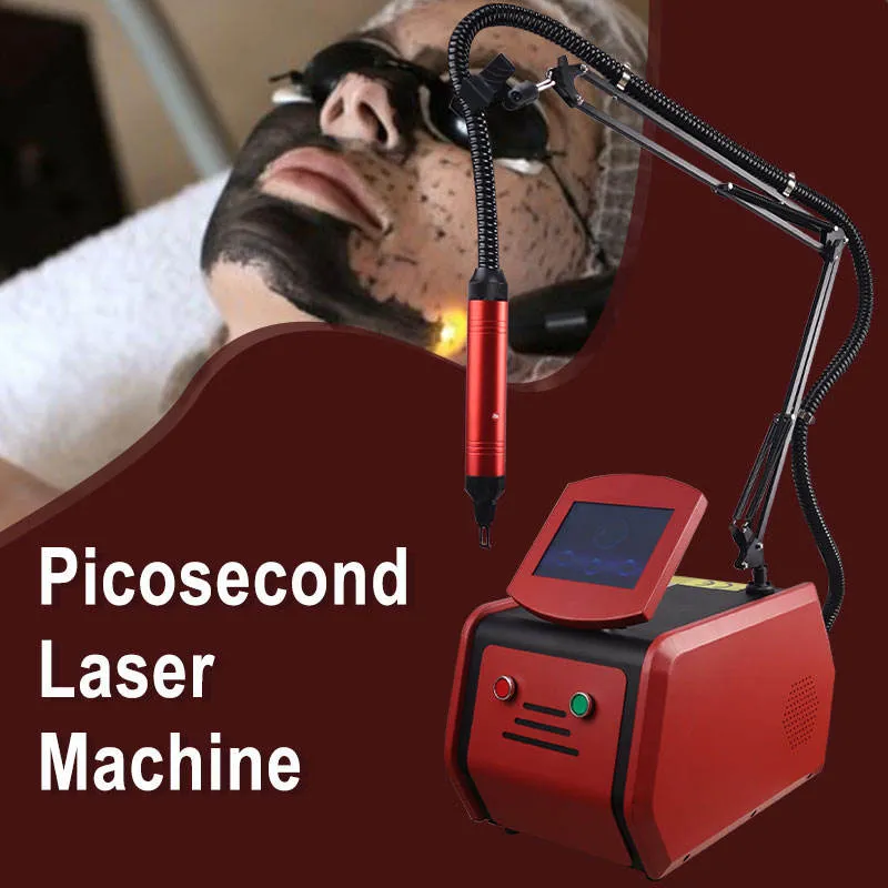 2024 ND YAG Laser Portable Tattoo Dispelal Maszyny Q Switched ND YAG Laser 532 755 1064 NM Picoseound Equipment