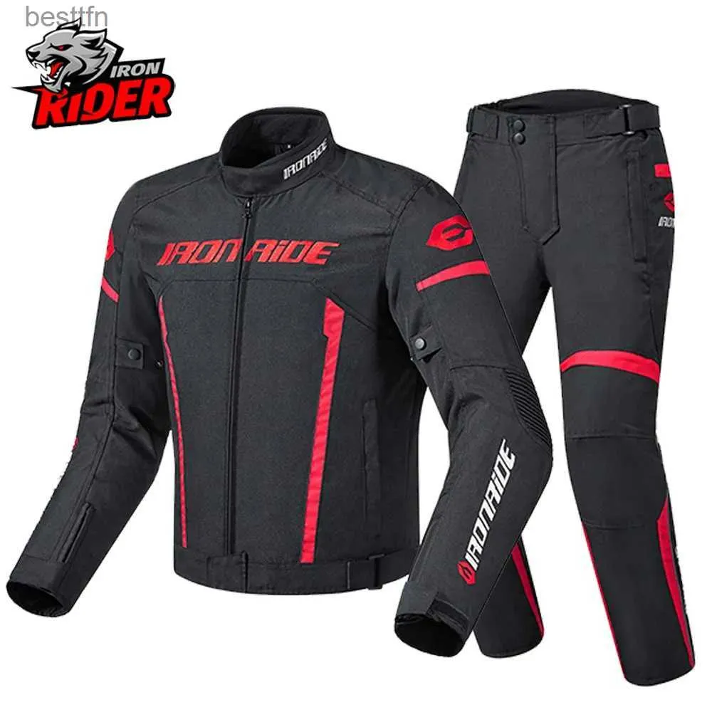 Autres vêtements HEROBIKER Veste de moto Costume de moto imperméable Veste de course Protections Veste de motocross avec veste de motard détachable L231007