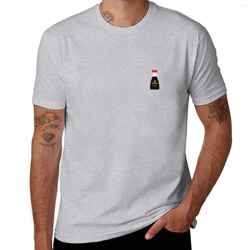 Polos masculinos Kikkoman Soy Sauce T-Shirt Blusa Camisetas personalizadas Camisetas gráficas de manga curta masculinas