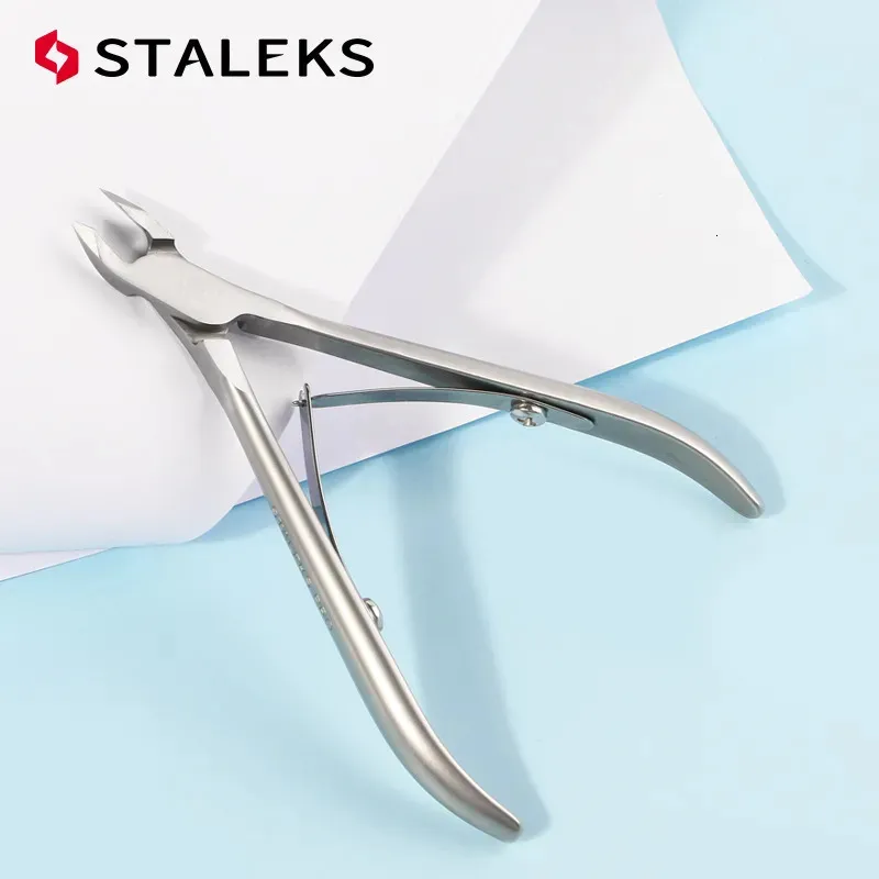 Tesoura de cutícula STALEKS NS-10-4 Alta precisão manicure unha unha cutícula nipper aço inoxidável aparar pele morta tesoura ferramentas de unhas 231007