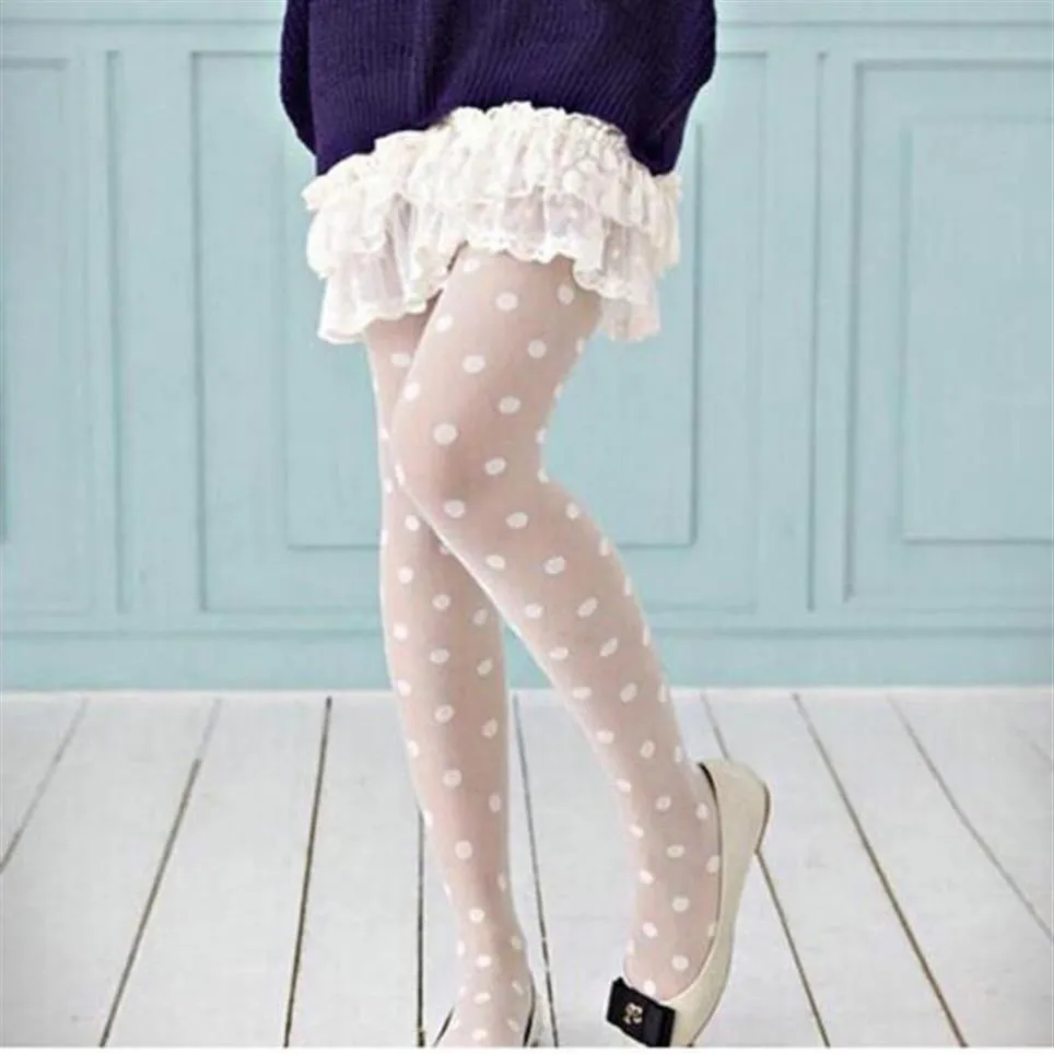 Calcetines Calcetería Mujeres Medias Sexy Sheer Lace Big Dot Pantyhose Dots Negro White301h