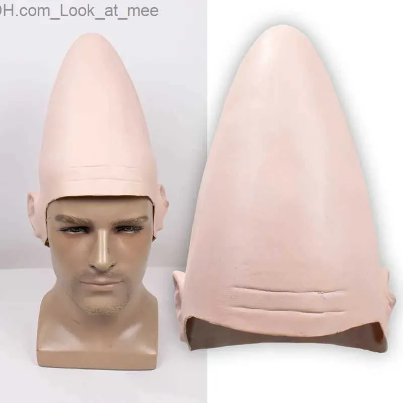 Party Masks coneheads Alien Latex Cap Mask Cosplay Egg Head Conical Masks Hjälm Halloween Carnival Party Props Q231009