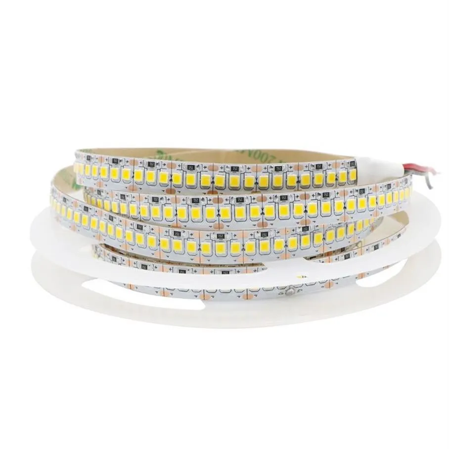 DC12V LED Strip No-Waterproof 5m Lot Fiexible LED Strip SMD 2835 240Led M Warm White White 1200LEDS Roll LED Tape Extra Bright297Z