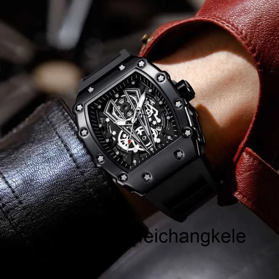 Richardmill Uhr Luxus Milles Richars Black Samurai Herren Student Wasserdicht Persönlichkeit Mode Ausschnitt Fortschrittliche Armbanduhr