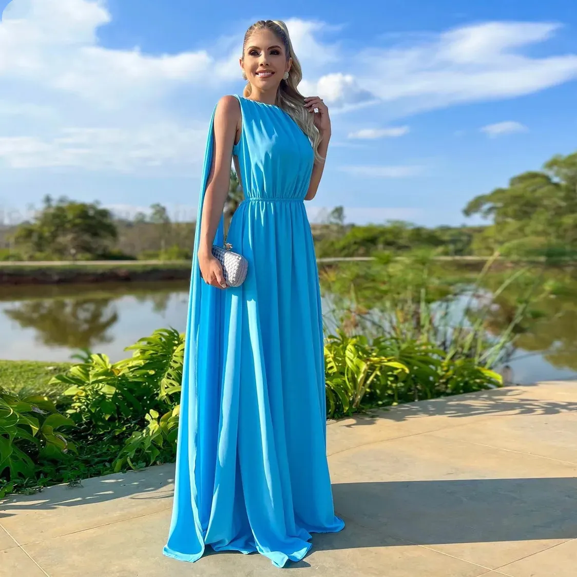 Princess Purple Tulle V Neck Prom Dress 3D Floral Applique Zipper Back  Floor-Length Formal Evening Gown from Dhgate Prom Dresses - price 206.56