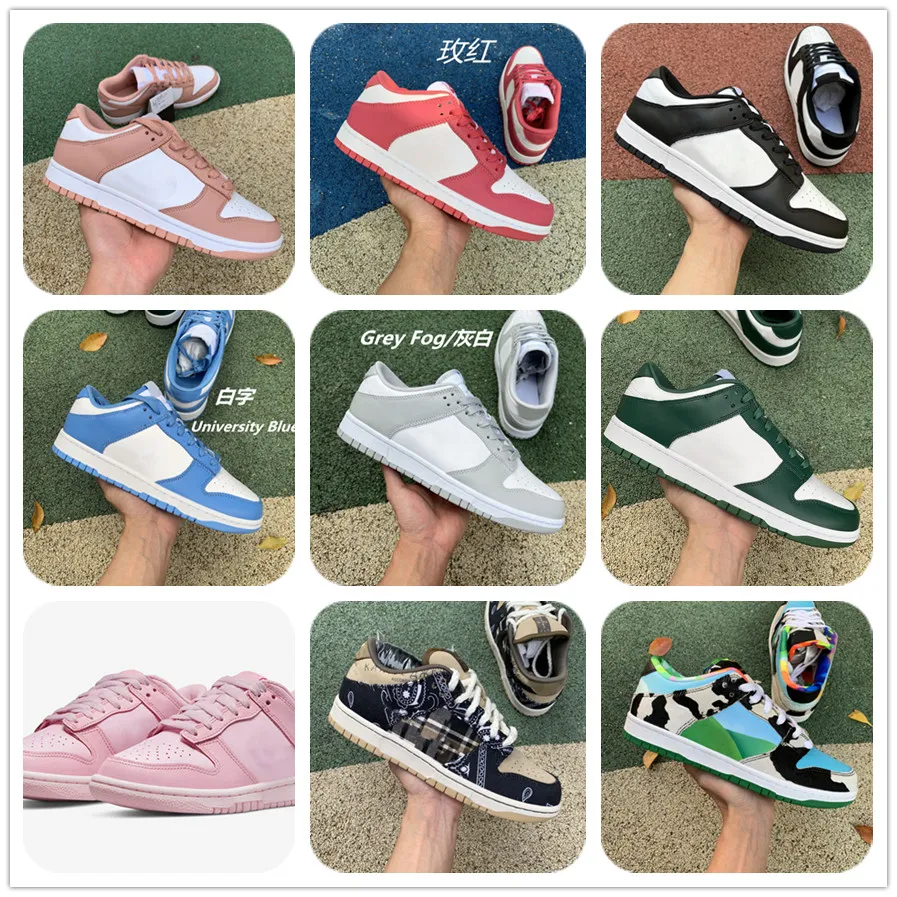 Scarpe da corsa Uomo Donna Panda Nero bianco Kentucky Syracuse UNC Blue Orange Pack shadow Pigeon Pink Summit Scarpe da ginnastica sportive StrangeLove Coast