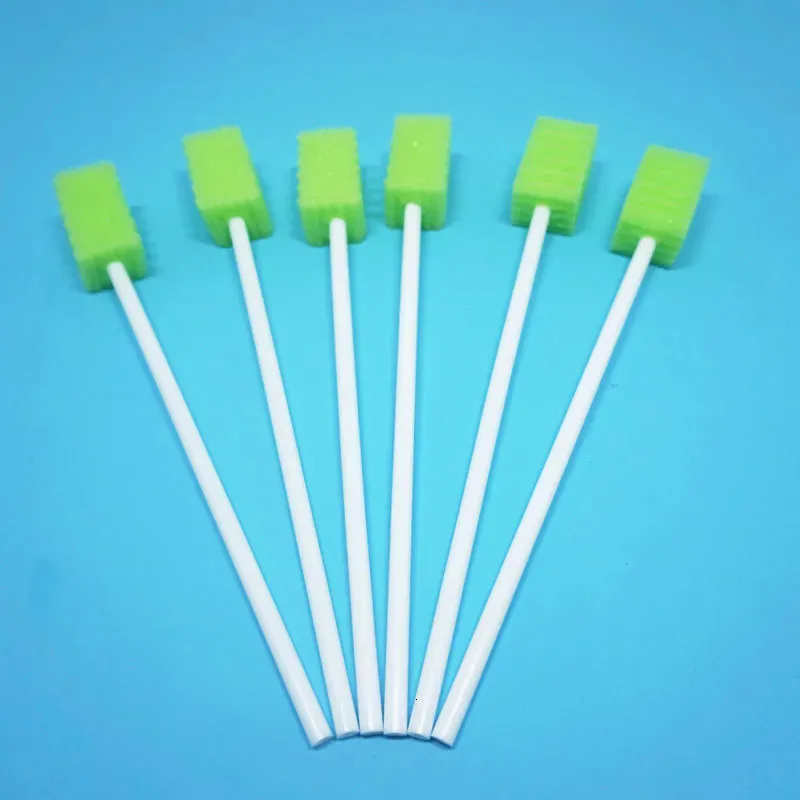 Cotton Swabs MUNKCARE Disposable Swabsticks Unflavored Oral Care Swabs Mouth Swabs Oral Foam Sputum Sponge Swabs Green 231007