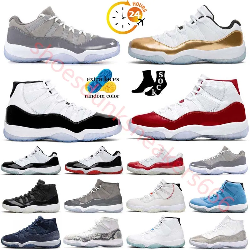 Men Basketball 11 11S Jumpman Shoes Og Cherry Cool Gray Bred 25th Anniversary Concord Pantone Gamma Sports Legend Blue Trainerers Size 36-46 US12