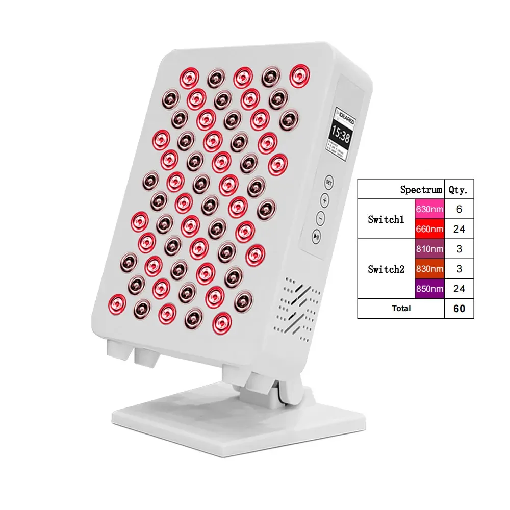 Dispositivos de cuidado facial Lámpara de terapia de luz RL60pro est pequeña de escritorio 660nm 850nm pulso nir rojo 231007