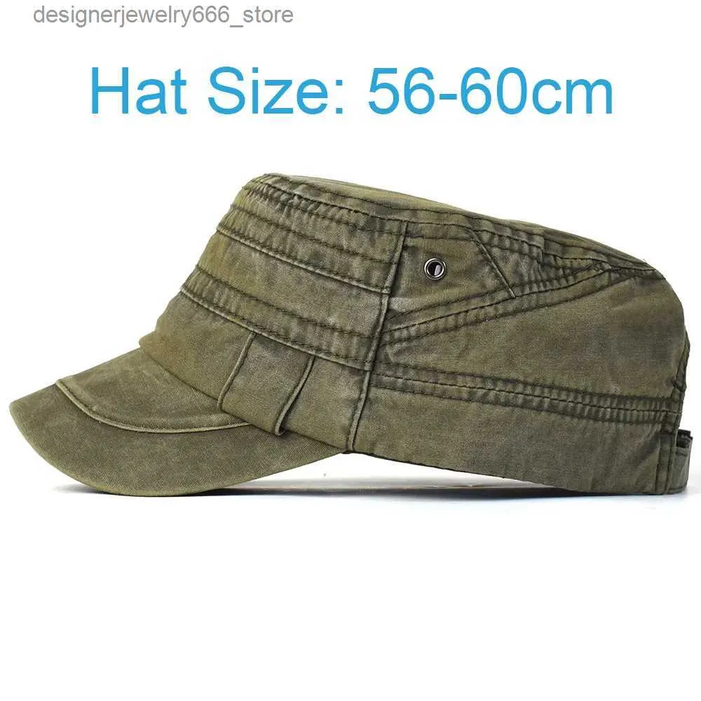 Vintage Military Cotton Twill Baseball Cap Adjustable Washed Cotton Flat  Top Hat For Men And Women, Perfect For All Seasons Unique Design For Cadet  Army Q231009 From Designerjewelry666, $6.18
