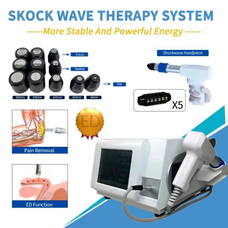 Afslankmachine Schokgolf Pijnbestrijding Therapie Behandeling Machine Shockwave Therapie Machine Akoestische Radiale Shockwave Relax Massage Equipmen