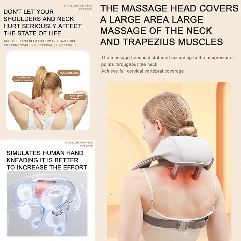 Massagers for Neck and Shoulder with Heat Upgraded Pain Relief Deep 5D  Kneading