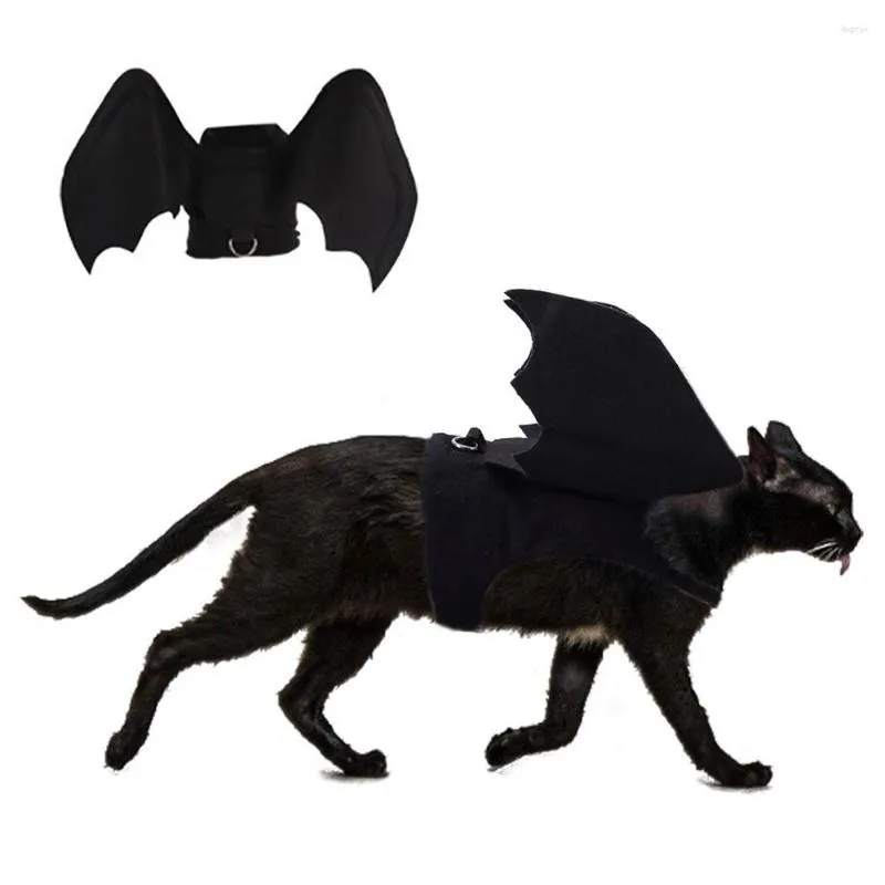 Dog Collars Puppy Halloween Cat Clothes Bat Wings Funny Costume Artificial Wing Pet Cosplay Prop Products
