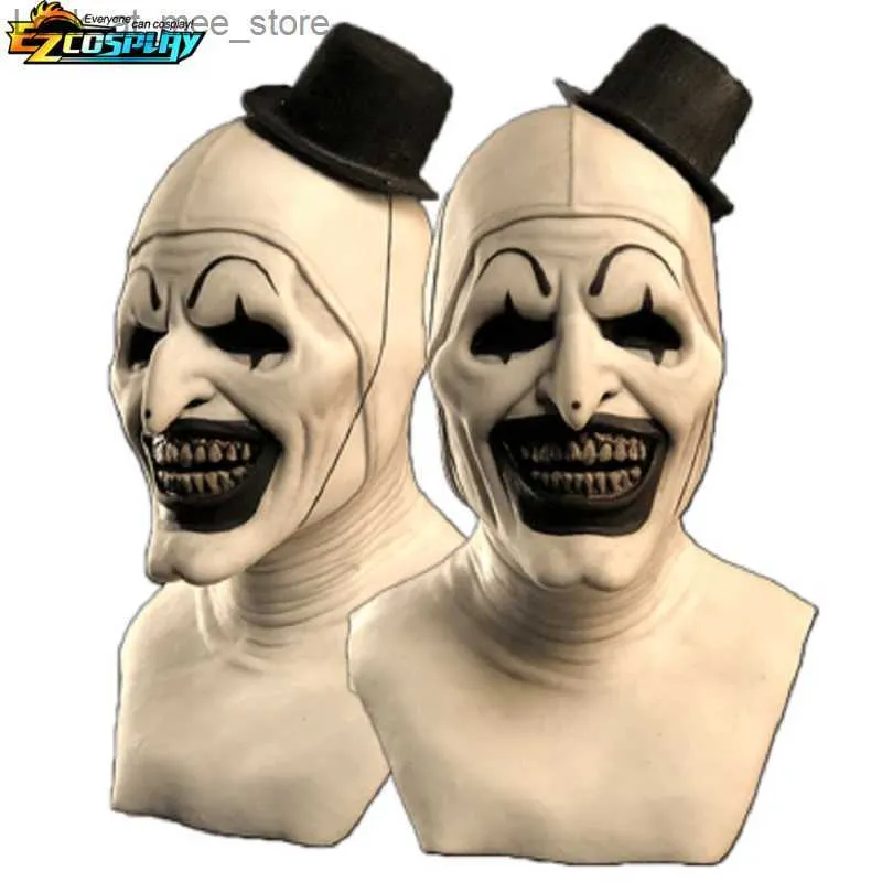 Masque Clown Effrayant Halloween En Latex - Inspiration Art The Clown, Avec Chapeau | Pour Adultes, Fête, Cosplay