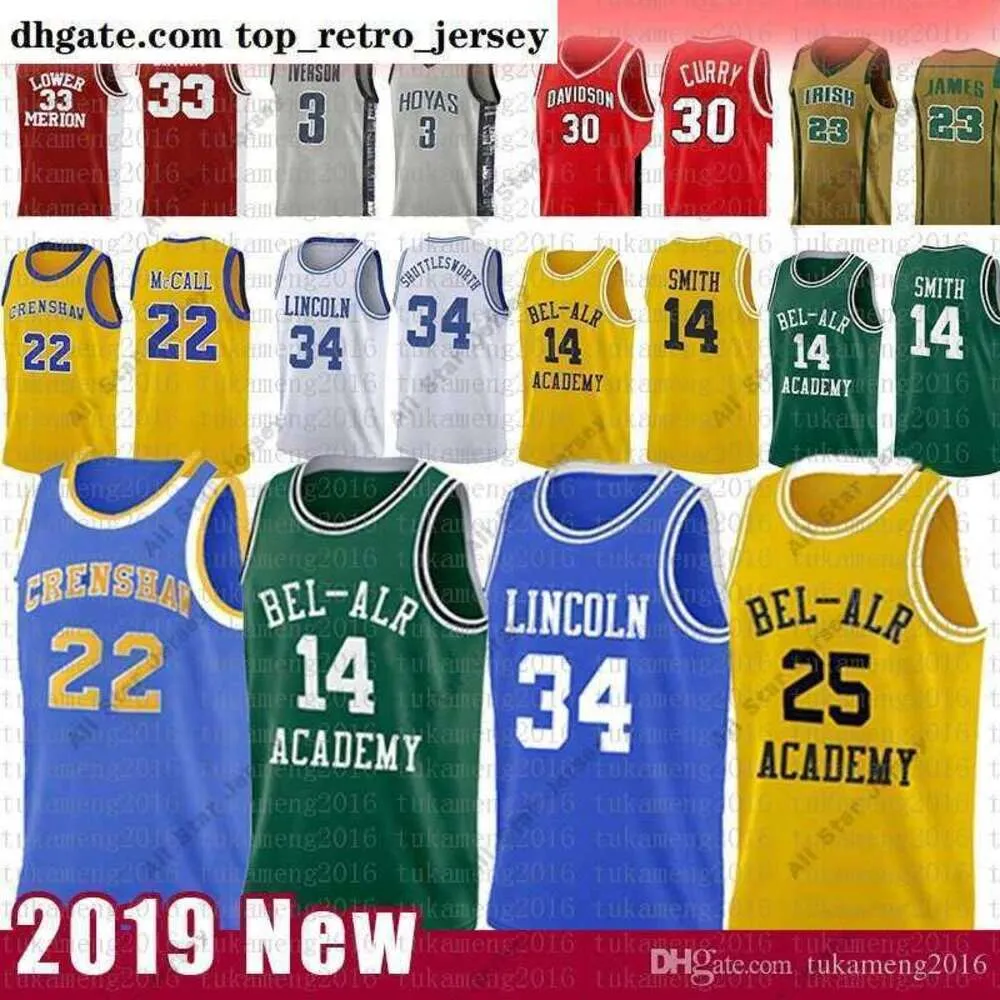 College Basketball Wears Fresh Prince 14 Will Smith 25 Carlton Banks Basketball Jersey 34 Jesus Shuttles-worth Ray Allen Lincoln Love movie 22 MCCall Jerseys NCAA