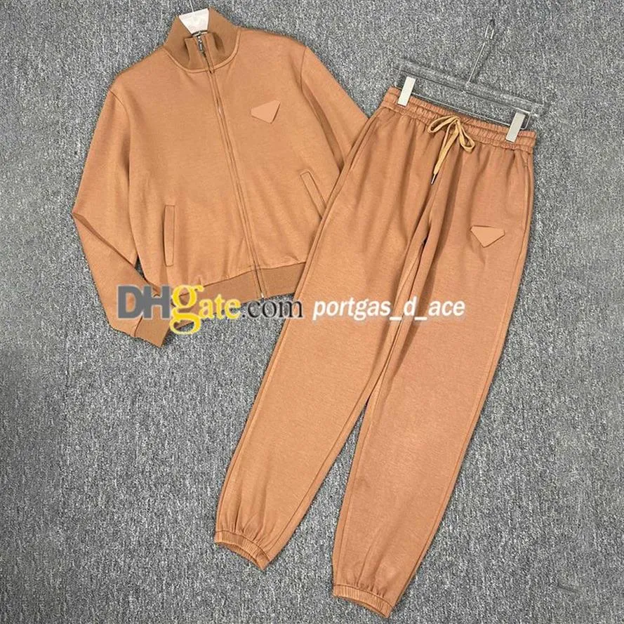 Pantaloni sportivi da donna Casual Felpa Set Tuta da donna con cerniera Felpe con cappuccio primavera autunno Maglioni Top Pantaloni da jogging265N