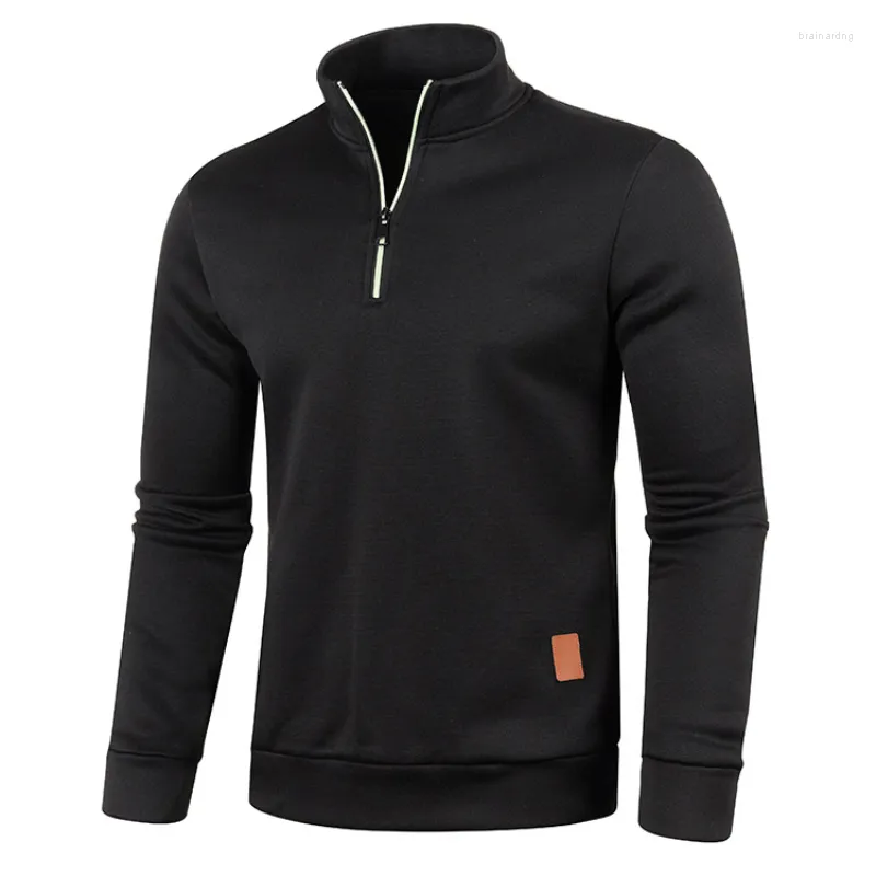 Maglioni da uomo Felpe in pile Maglione sottile Mezza cerniera Felpe da uomo Autunno Dolcevita Maglieria Pullover maschile Tute 5XL