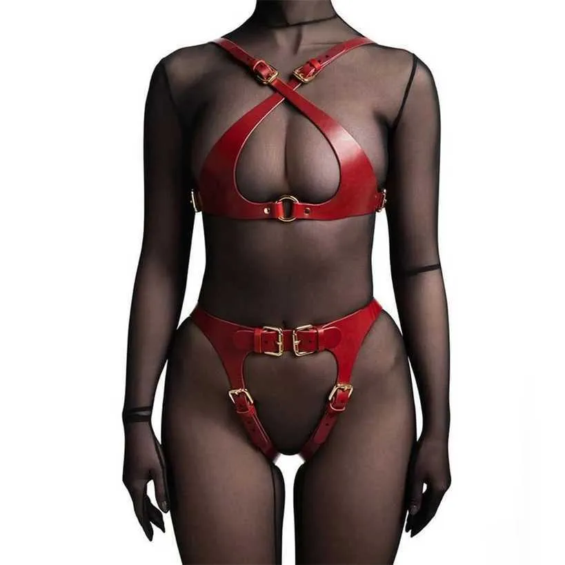 Brinquedos sexuais para casais bdsm bondage moda couro sexy peito arnês escultura corpo cinto punk gótico sutiã brinquedos para adultos 18 conjunto exótico