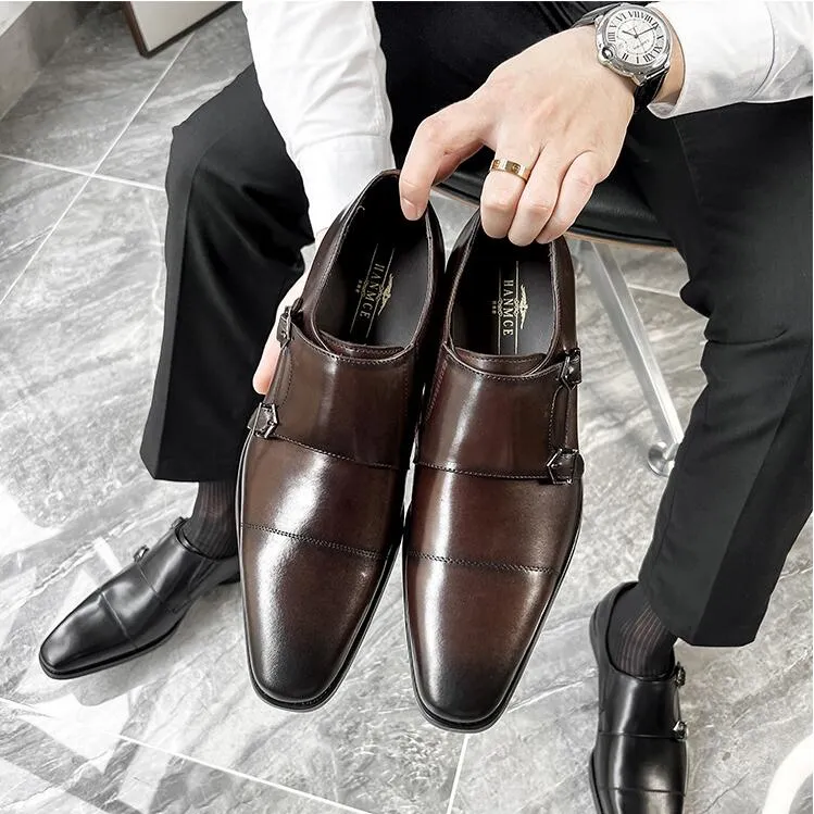 Wholesale Luxury Italian Mens Genuine Leather Monk Strap Formal Shoes  Handmade, Comfortable, Elegant, Perfect For Weddings And Social Occasions  In Autumn At Only $61.41 | DHgate.Com