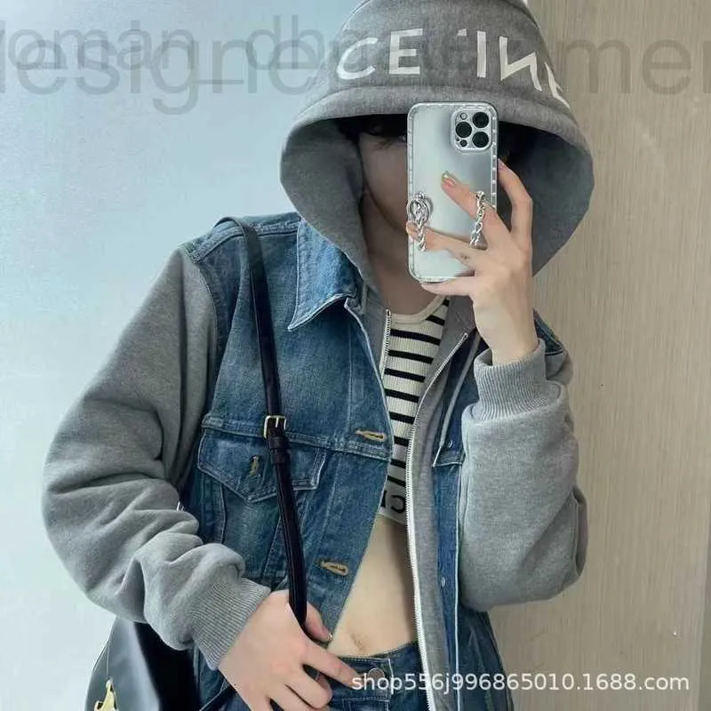 Men's Jackets Designer designer Women's wear: new hooded design, jeans splicing, long sleeve coat, loose and casual, men women alike ZWDH FEFY