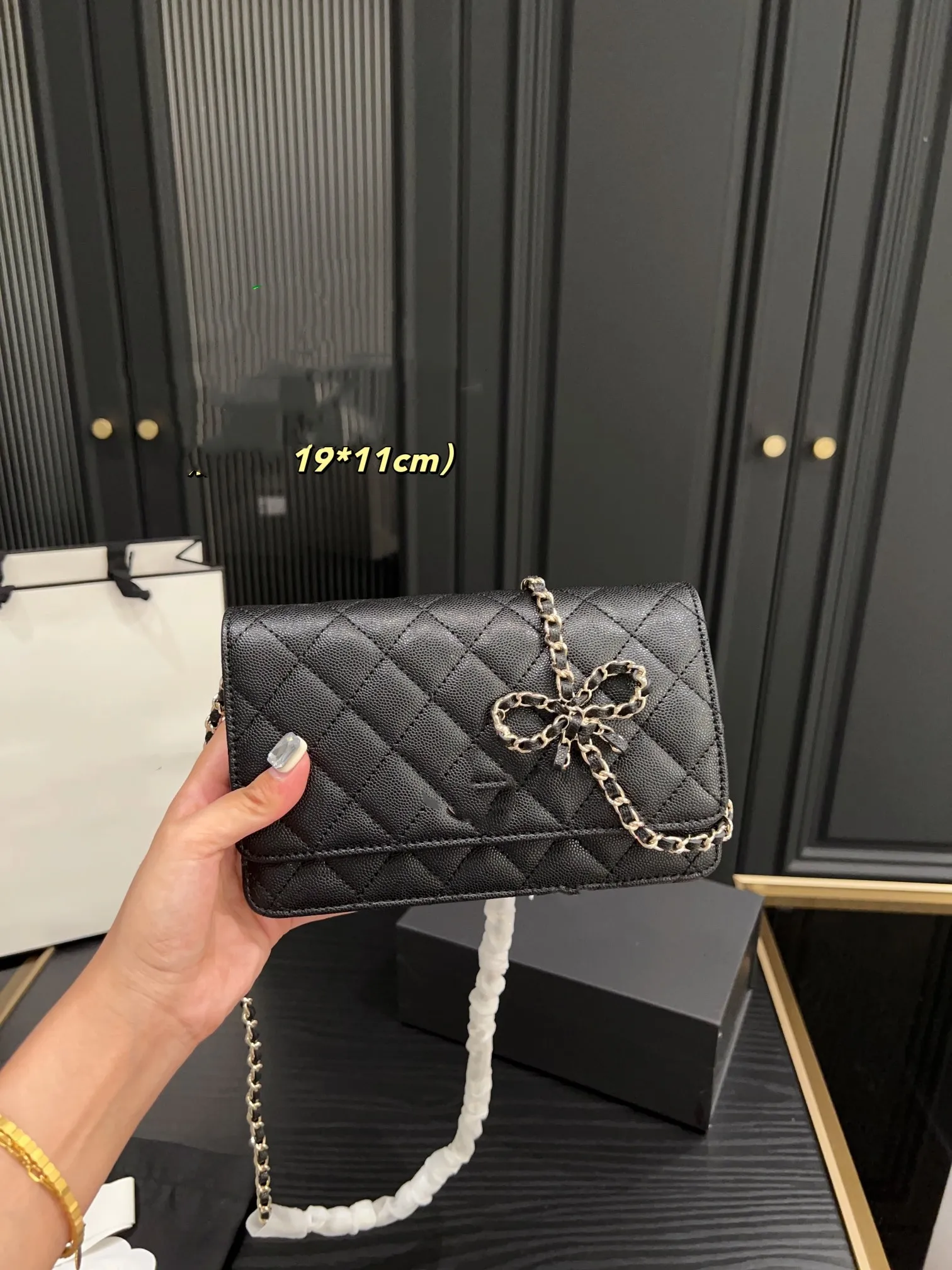 Woc bag Designer Bags women's Shoulder Flap designer Bag high quality Handbag Genuine Leather pink Black white Chain bag pearl gold ball diamond Wallet Wealth Bag