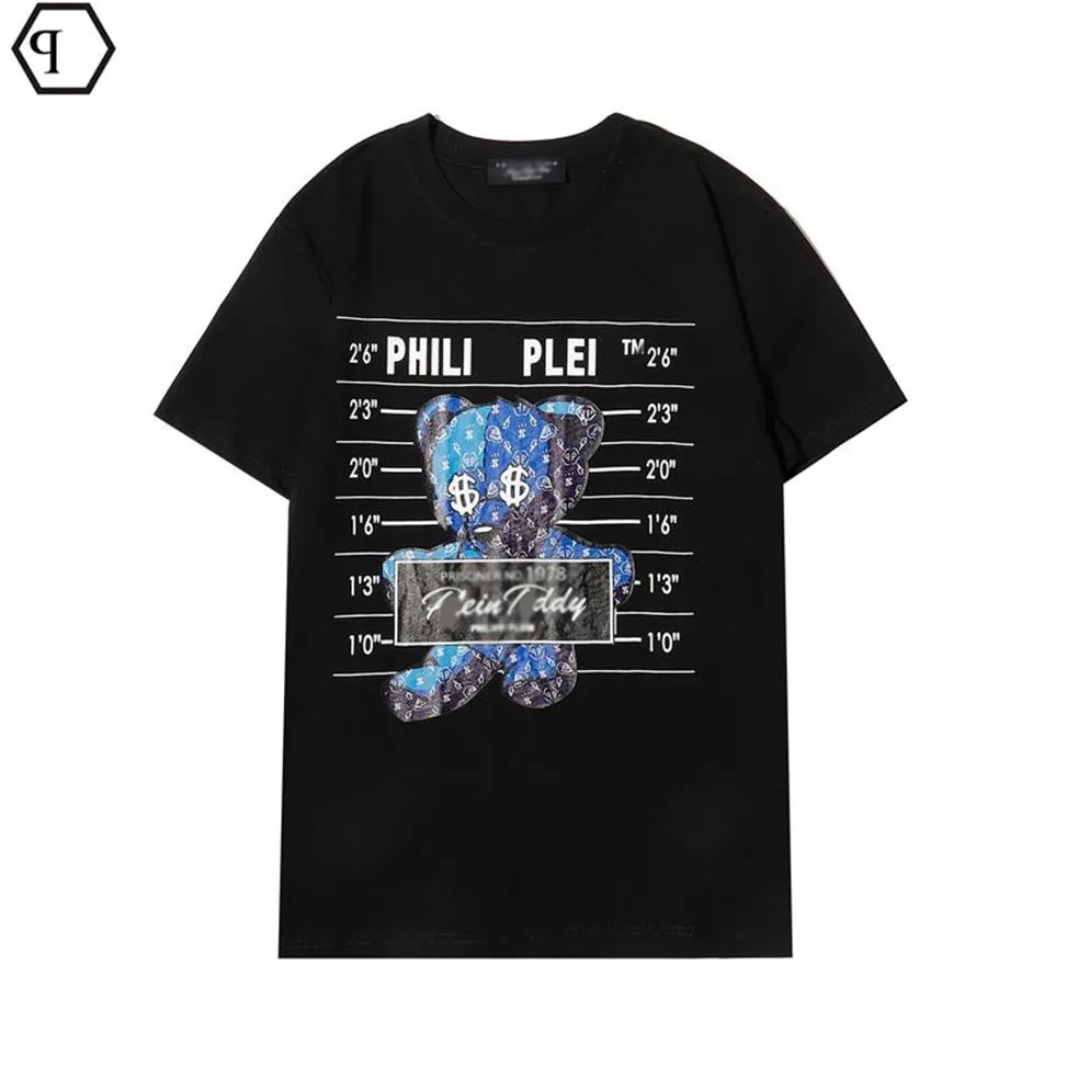 20ss Mode européenne américaine luxe T-Shirt hommes t-shirt crâne t-shirt PP phillip plaine T-shirts col rond motifs de broderie Coup250S