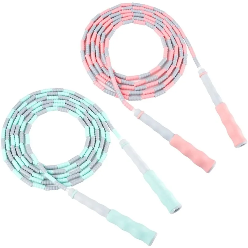 Jump Ropes Soft Beaded Jump Rope Non-Slip Handle Adjustable Segmented Fitness Skipping Rope Keeping Fit Training Playing 231005