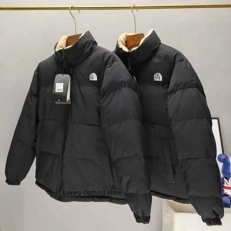 Designer Hommes Laine d'agneau Nord Puffy Down Veste Mode Double Face Porter Parka Hiver Garder Au Chaud Femmes Col Montant Polaire Lâche Arket Puffer Manteau P2ZP