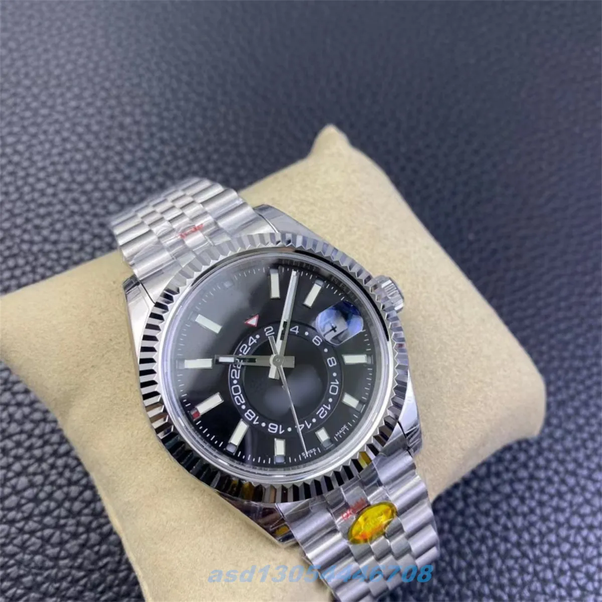 Men's watch 9001 Movement Size 42mm*14.3mm ice blue luminous 904L vibration frequency 21800 per hour sapphire mirror