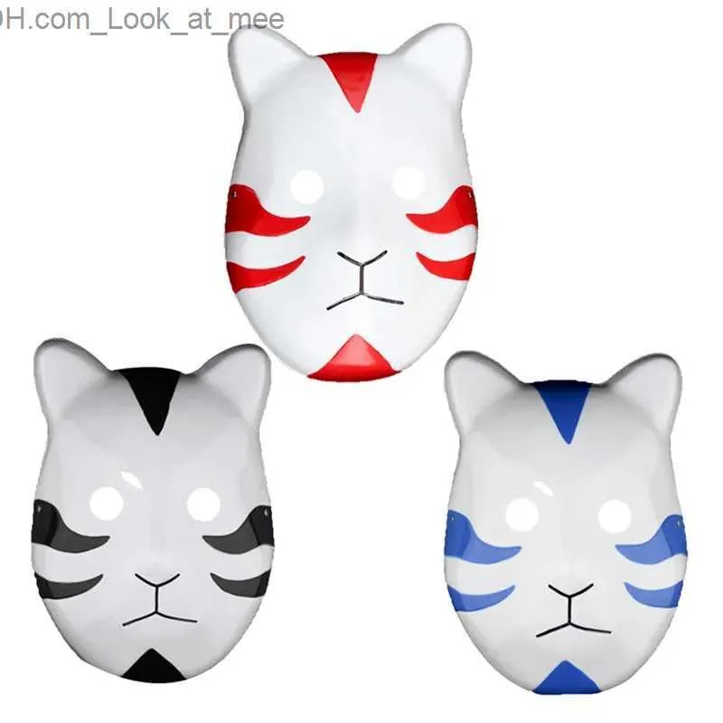 Masques de fête 3 couleurs Kakashi Anbu Ninja Style Masque Déguisement Cosplay Accessoires Costume Halloween Anime Manga Q231007