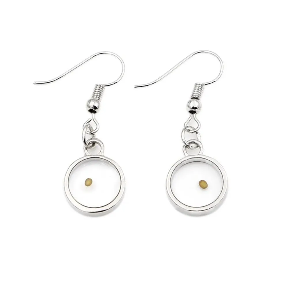 VILLWICE – boucles d'oreilles en graines de moutarde véritable, bijoux de foi aussi petit qu'une graine de moutarde, pendantes, bijoux de foi chrétienne, cadeau 237W