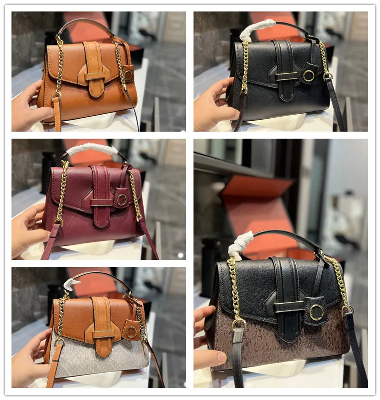 Designer mulheres velha flor aba mensageiro saco de alta qualidade camada superior couro crossbody bolsa clássico senhora flip sobre sacos de ombro múltiplas cores totes câmera saco