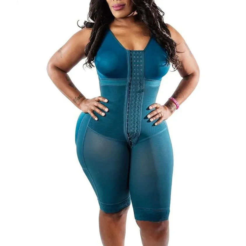 Shapers pour femmes Cuisse Tondeuse Contrôle du ventre Fajas Crochet réglable et fermeture avant des yeux Shapewear Post Liposuccion Corset248D